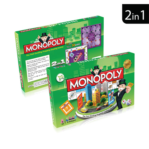 Classic Monopoly 2 in 1 | Premium Monopoly & Ludo Board Game