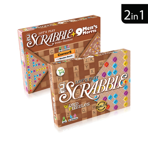 Scrabble Senior 2-in-1 Wooden Board Game – Scrabble & Ludo Set